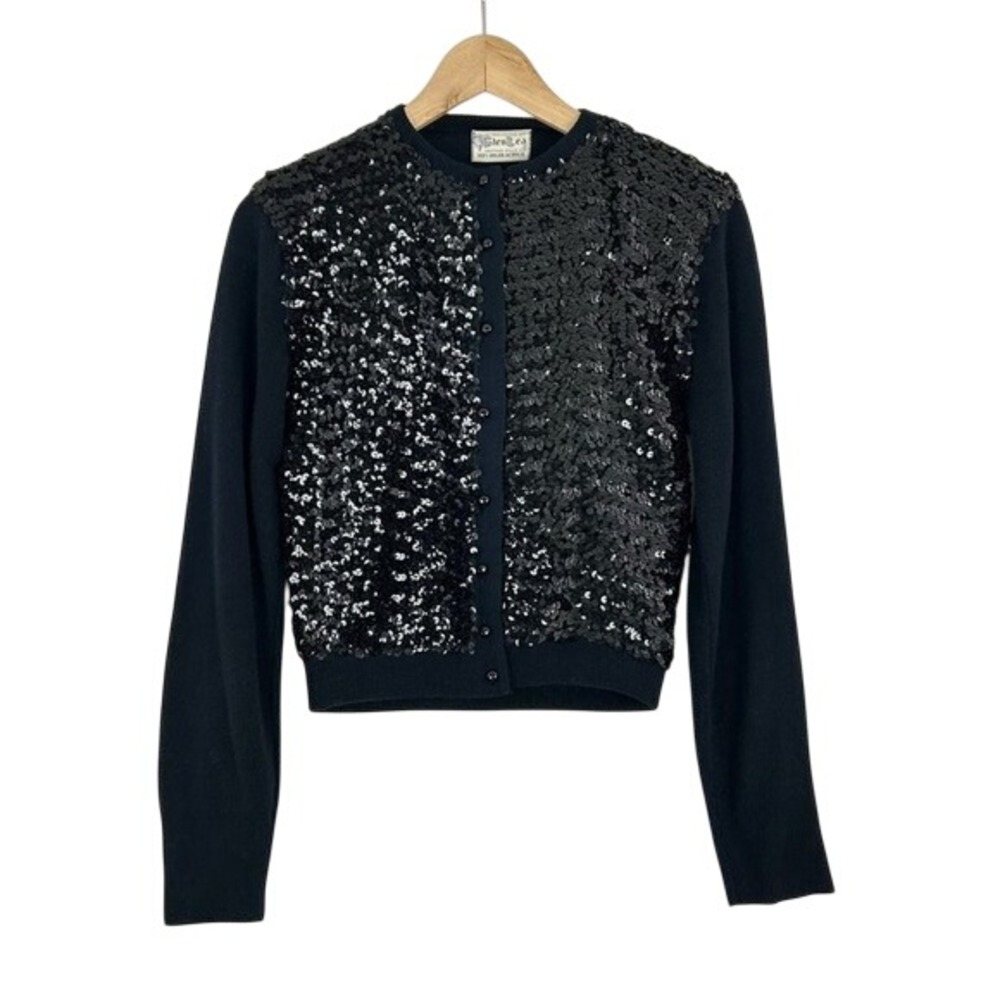 Vintage 60s Glen‎ Lea Sequined Crop Cardigan